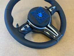 BMW BMW F15 F16 F25 F26 F39 F45 F48 OEM USA M Steering Wheel CARBON VIBRO M PADDLES — thumbnail 9