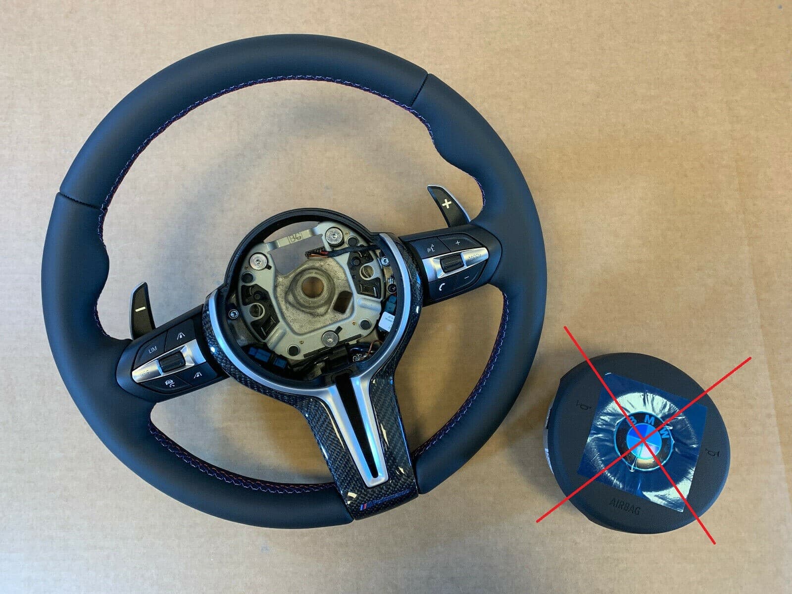 BMW F15 F16 F25 F26 F39 F45 F48 OEM USA M Steering Wheel CARBON ACC M PADDLES