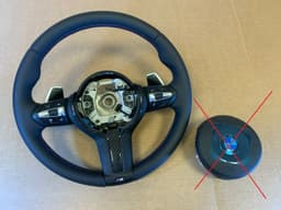 BMW BMW F15 F16 F25 F26 F30 F32 F34 F36 M Steering Wheel PETALS HEAT VIBRO ACC CARBO — thumbnail 1