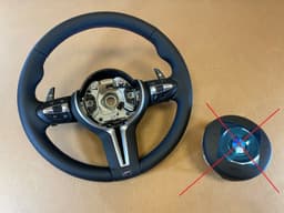 BMW BMW M5 M6 F10 F06 F12 F13 GENUINE M Sport Steering Wheel Paddles Heating — thumbnail 1