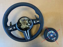 BMW BMW F15 F16 F25 F26 F39 F45 F48 GENUINE USA M Steering Wheel VIBRO ACC M PADDLES — thumbnail 1