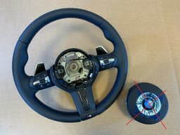 BMW BMW X5 X6 X3 X4 F15 F16 F25 F26 M Steering Wheel Paddles M STITCHES CARBON ACC — thumbnail 1