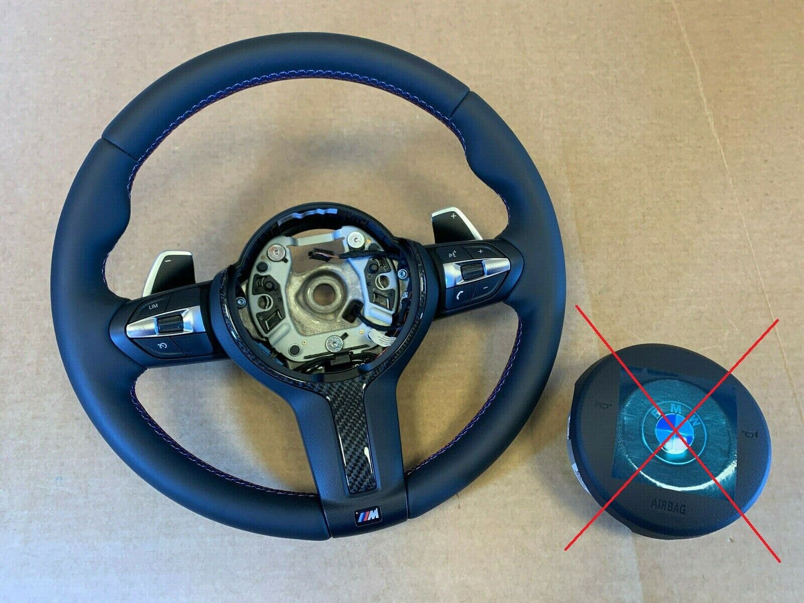 BMW BMW F15 F16 F25 F26 F30 F32 F34 F39 F48 M Steering Wheel PADDLES HEATED CARBON