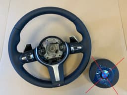 BMW BMW X5 X6 X3 X4 F15 F16 F25 F26 GENUINE M Steering Wheel Paddles ACC M STITCHES — thumbnail 1