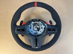 BMW BMW M2 G87 M3 G80 G20 G21 M4 G82 M Alcantara Steering Wheel Carbon VIBRO — thumbnail 1