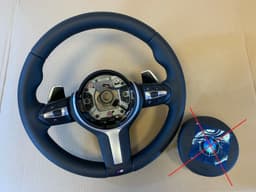 BMW BMW F01 F02 F03 F04 F06 F07 F10 F11 F12 F13 OEM M Steering Wheel Paddles HEATING — thumbnail 1