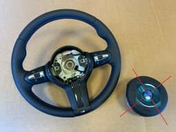 BMW BMW F15 F16 F25 F26 F39 F45 F48 USA GENUINE M Steering Wheel HEATED VIBRO CARBON — thumbnail 1