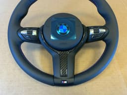 BMW BMW F15 F16 F25 F26 F39 F45 F48 USA GENUINE M Steering Wheel HEATED VIBRO CARBON — thumbnail 5
