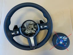 BMW BMW F15 F16 F25 F26 F39 F45 F48 OEM USA M Steering Wheel Paddles DUAL AIR VIBRO — thumbnail 1
