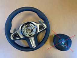 BMW BMW 2 3 F44 G20 G21 G28 OEM EU M Steering Wheel Paddles Driving Assist+ VIBRO — thumbnail 1