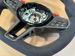 BMW BMW M2 G87 M3 G80 G20 G21 M4 G82 Alcantara M Steering Wheel Carbon VIBRO Heating — thumbnail 4