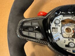 BMW BMW M2 G87 M3 G80 G20 G21 M4 G82 Alcantara M Steering Wheel Carbon VIBRO Heating — thumbnail 7