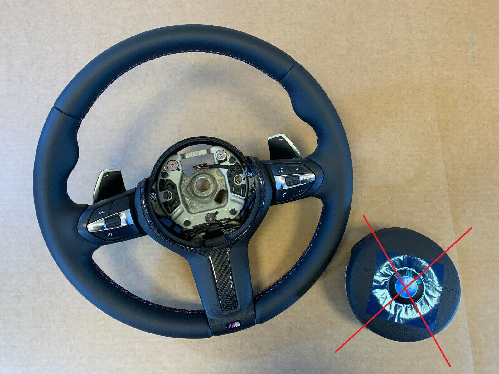 BMW BMW X5 X6 X3 X4 F15 F16 F25 F26 OEM M Steering Wheel Paddles M STITCHES CARBON