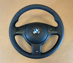 BMW BMW 3 5 7 X5 E46 E39 E38 E53 OEM M Sport Steering Wheel M Stitches Nappa Leather — thumbnail 1