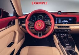 PORSCHE Steering wheel Porsche 911 992 Panamera 971.2 Taycan GENUINE Nappa Leather Heat — thumbnail 3