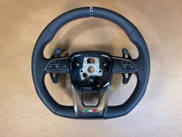 LAMBORGHINI NEW Lamborghini URUS 4M Black Napa Leather Steering Wheel RED Stiching 4ML091 — thumbnail 1