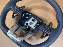 LAMBORGHINI NEW Lamborghini URUS 4M Black Napa Leather Steering Wheel RED Stiching 4ML091 — thumbnail 3