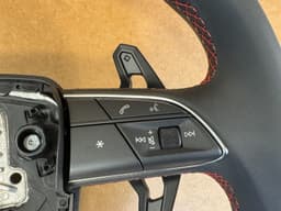 LAMBORGHINI NEW Lamborghini URUS 4M Black Napa Leather Steering Wheel RED Stiching 4ML091 — thumbnail 6