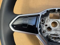 VW NEW Volkswagen VW Golf 8 T-Roc TOUAREG CR7 PASSAT Leather Steering Wheel — thumbnail 4