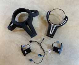 BMW BMW 5 6 F07 F10 F11 F06 F12 F13 Steering Wheel M5 Carbon Cover Paddles Wire SET — thumbnail 1
