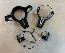 BMW BMW 5 6 F07 F10 F11 F06 F12 F13 Steering Wheel M5 Carbon Cover Paddles Wire SET — thumbnail 2