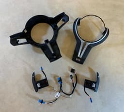 BMW BMW 5 6 F07 F10 F11 F06 F12 F13 Steering Wheel M5 Leather Cover Paddles Wire SET — thumbnail 1