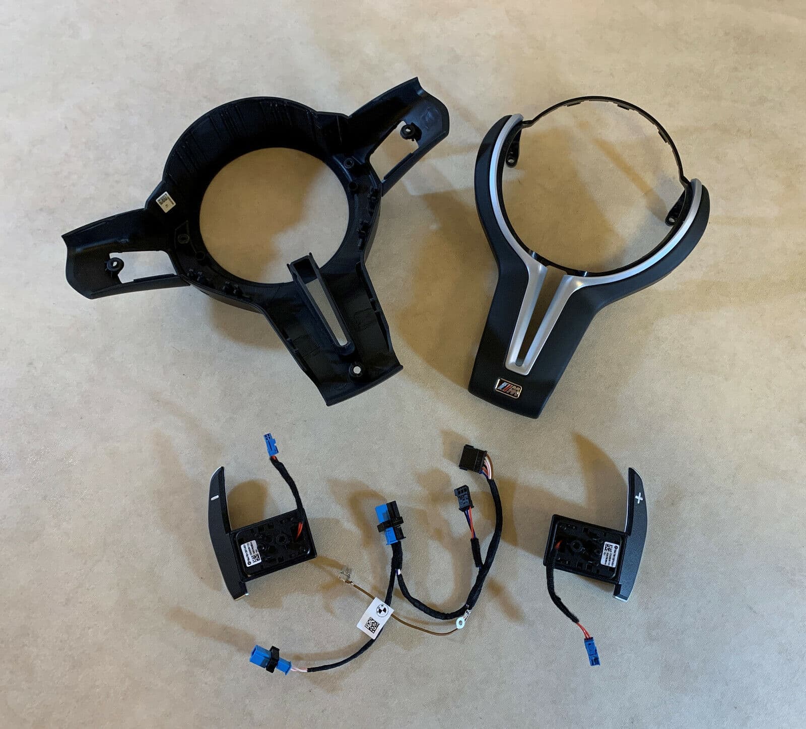 BMW BMW 5 6 F07 F10 F11 F06 F12 F13 Steering Wheel M5 Leather Cover Paddles Wire SET