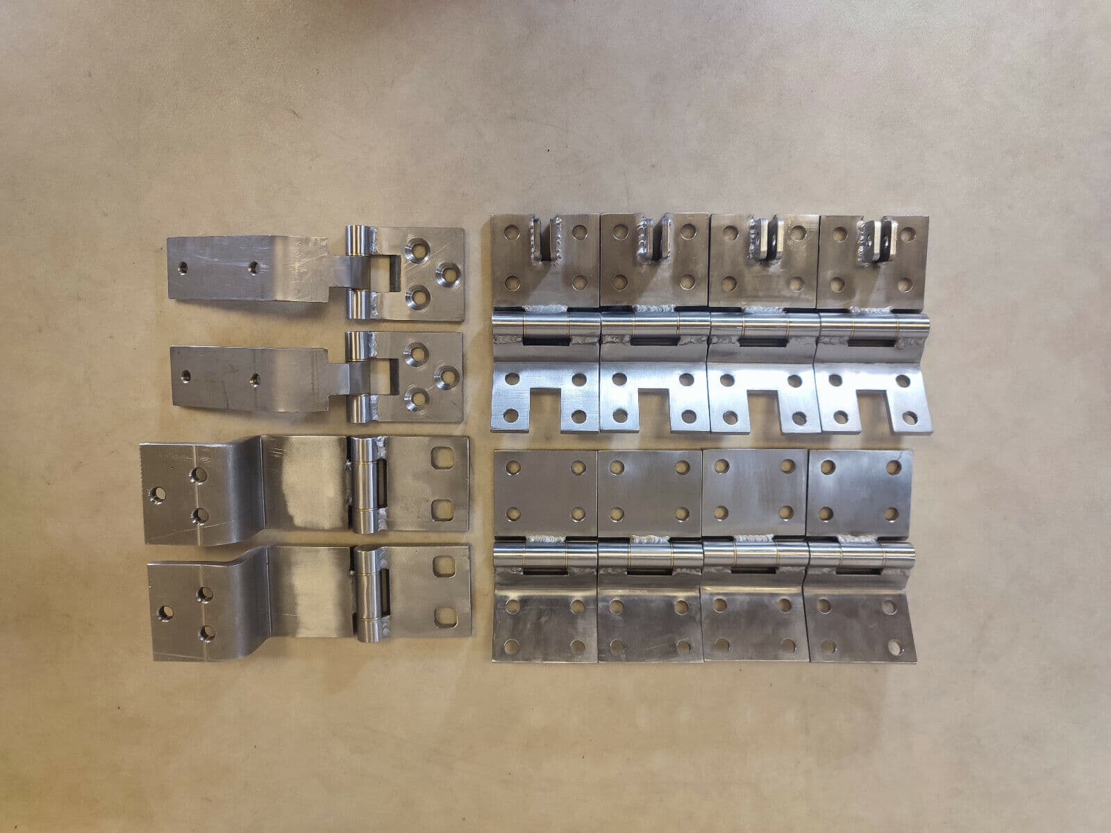 MERCEDES-BENZ STAINLESS STEEL Mercedes W463 G class Doors, Hood + Trunk Door Hinge Set 12 pcs
