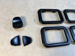 BMW BMW 7 E23 GENUINE Inner Door Handle Covers SET + Armrest Trims BLACK — thumbnail 10