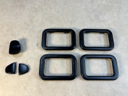 BMW BMW 7 E23 GENUINE Inner Door Handle Covers SET + Armrest Trims BLACK — thumbnail 1