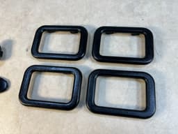 BMW BMW 7 E23 GENUINE Inner Door Handle Covers SET + Armrest Trims BLACK — thumbnail 2