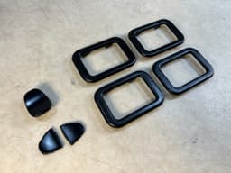 BMW BMW 7 E23 GENUINE Inner Door Handle Covers SET + Armrest Trims BLACK — thumbnail 4