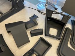 BMW BMW 7 E23 Facelift GENUINE Door Center Console Panel Trim SET Black — thumbnail 8