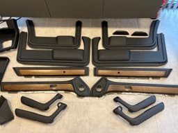 BMW BMW 7 E23 Facelift GENUINE Door Center Console Panel Trim SET Black — thumbnail 2