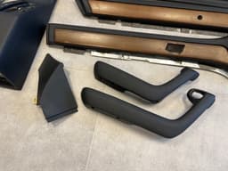 BMW BMW 7 E23 Facelift GENUINE Door Center Console Panel Trim SET Black — thumbnail 6