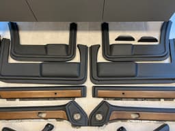 BMW BMW 7 E23 Facelift GENUINE Door Center Console Panel Trim SET Black — thumbnail 4