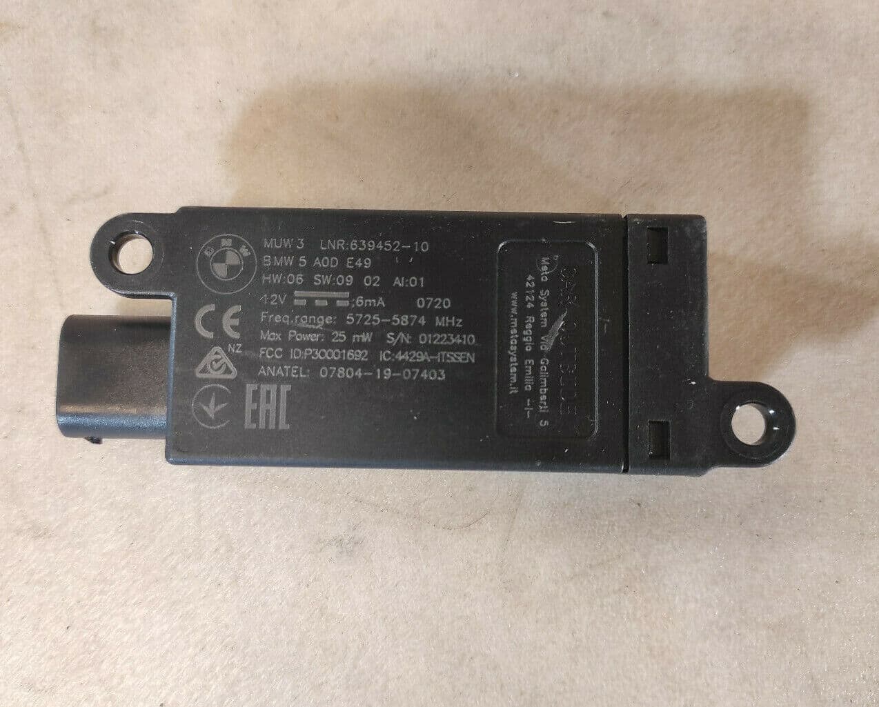 BMW 2 F23 4 F33 6 F12 i8 MINI - DWA-ALARM SYSTEM SENSOR CONTROL UNIT 65759233009