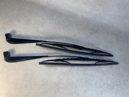 BMW BMW 7 Series E23 Genuine Front Windshield Wiper Blades Arms Black Shadowline LHD — thumbnail 2