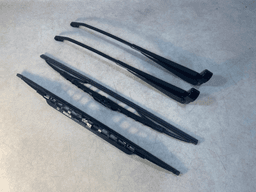 BMW BMW 7 Series E23 Genuine Front Windshield Wiper Blades Arms Black Shadowline LHD — thumbnail 6