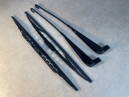 BMW BMW 7 Series E23 Genuine Front Windshield Wiper Blades Arms Black Shadowline LHD — thumbnail 7