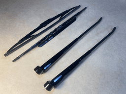 BMW BMW 7 Series E23 Genuine Front Windshield Wiper Blades Arms Black Shadowline LHD — thumbnail 9