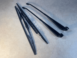 BMW BMW 7 Series E23 Genuine Front Windshield Wiper Blades Arms Black Shadowline LHD — thumbnail 8