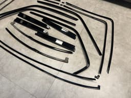 BMW GENUINE BMW 7 E23 Door Molding window frame Aluminum Black Shadowline SET 20pcs — thumbnail 5