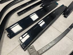 BMW GENUINE BMW 7 E23 Door Molding window frame Aluminum Black Shadowline SET 20pcs — thumbnail 8