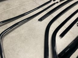 BMW GENUINE BMW 7 E23 Door Molding window frame Aluminum Black Shadowline SET 20pcs — thumbnail 10