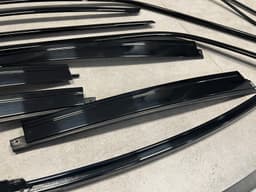 BMW GENUINE BMW 7 E23 Door Molding window frame Aluminum Black Shadowline SET 20pcs — thumbnail 9