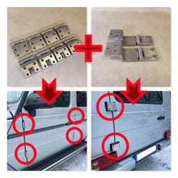 MERCEDES-BENZ STAINLESS STEEL Mercedes W463 G class Doors + Trunk Door Hinge Set 10 pcs — thumbnail 2