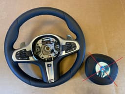 BMW BMW 5 6 X3 X4 G30 G31 G32 G01 G02 G08 OEM M Steering Wheel Paddles HEATING ACC — thumbnail 1