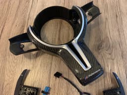 BMW BMW 1 2 3 4 F20 F22 F30 F31 F32 F33 Steering Wheel M3 Carbon Cover Paddles Wire — thumbnail 6