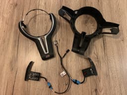 BMW BMW 1 2 3 4 F20 F22 F30 F31 F32 F33 Steering Wheel M3 Cover Paddles Wire SET — thumbnail 1